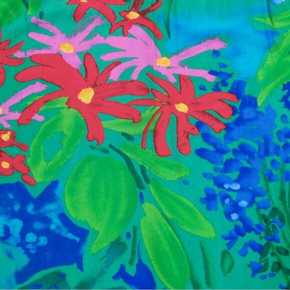 JAMS World Sea Flower Retro Hawaiian Tropical Vacay Shirt Size Medium - Picture 4 of 10